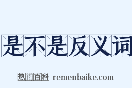 是不是反义词是什么意思的图片